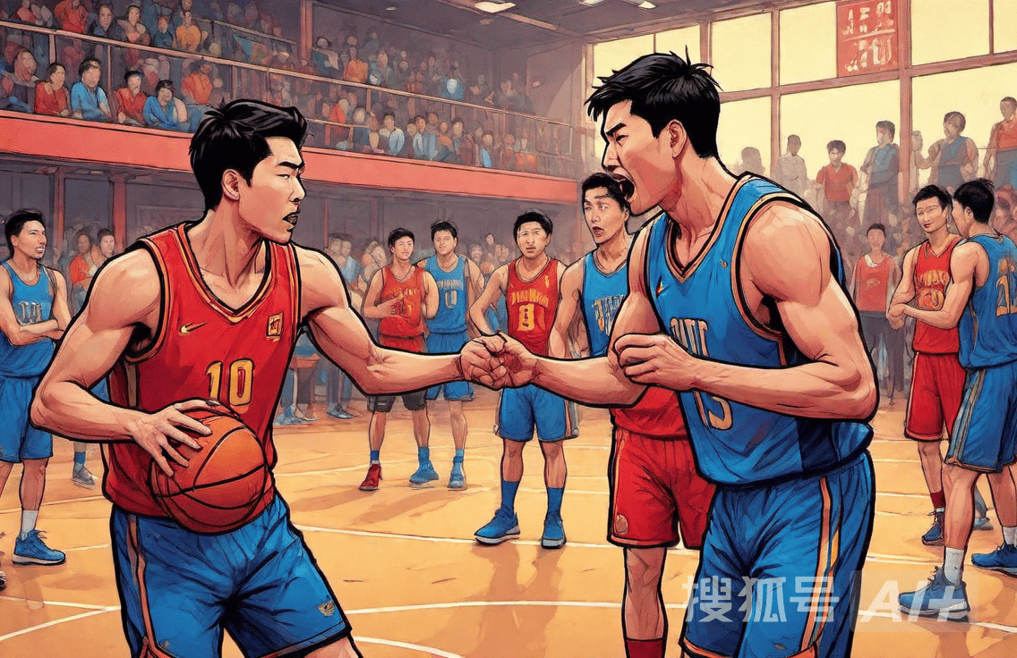 篮球比赛中掀起了一场热血激情的较量