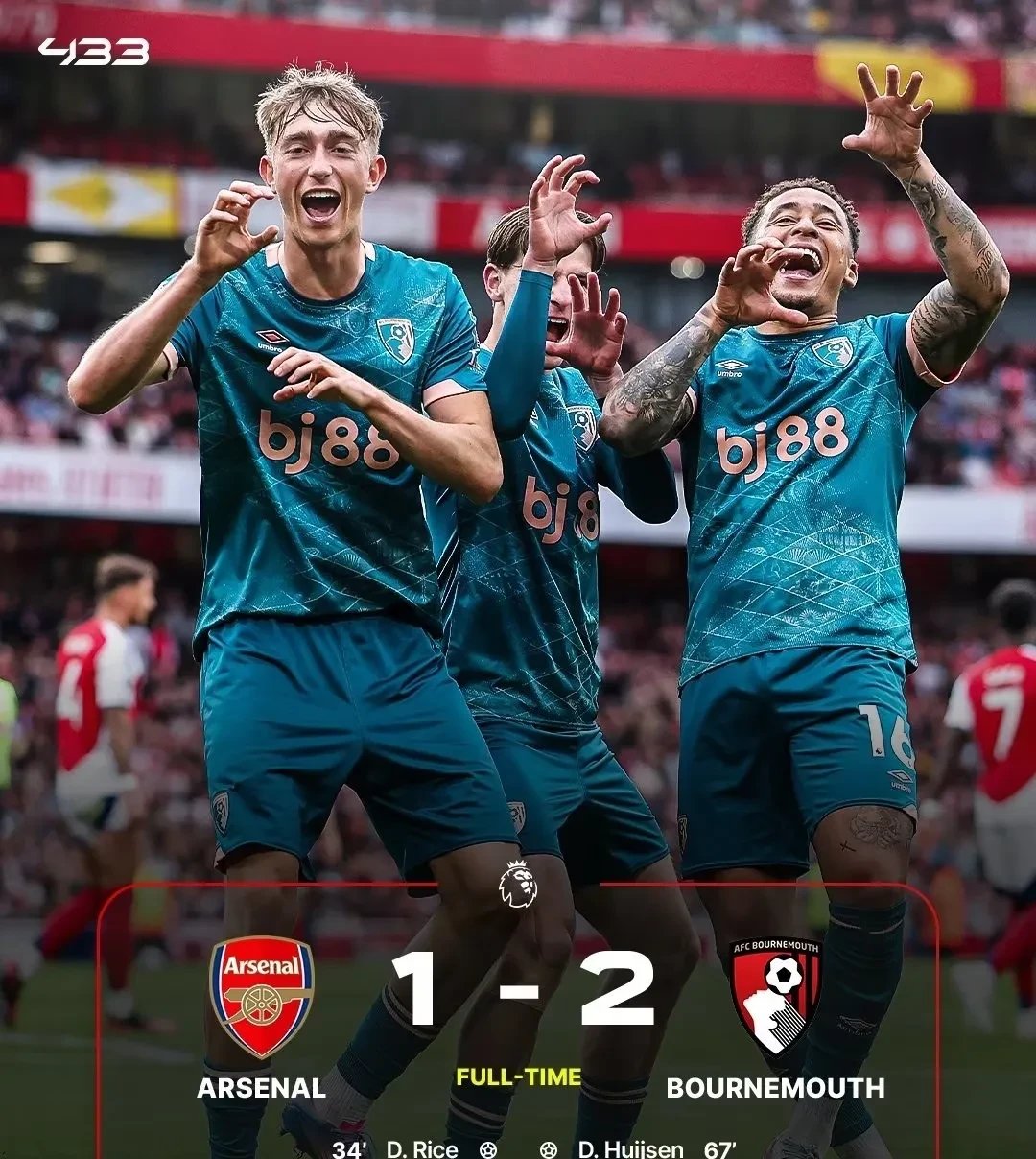 阿森纳遭遇连败，前四悬念再度激增